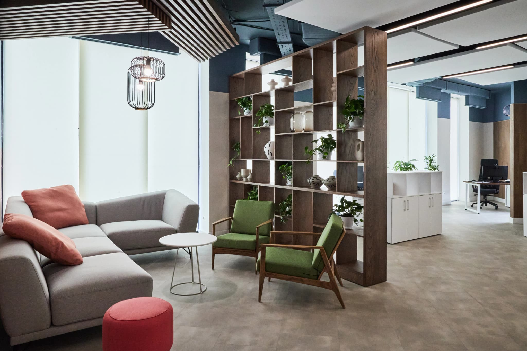 Wide perspective and spatial composition of Esentai City Openspace by MOSS Bureau photography